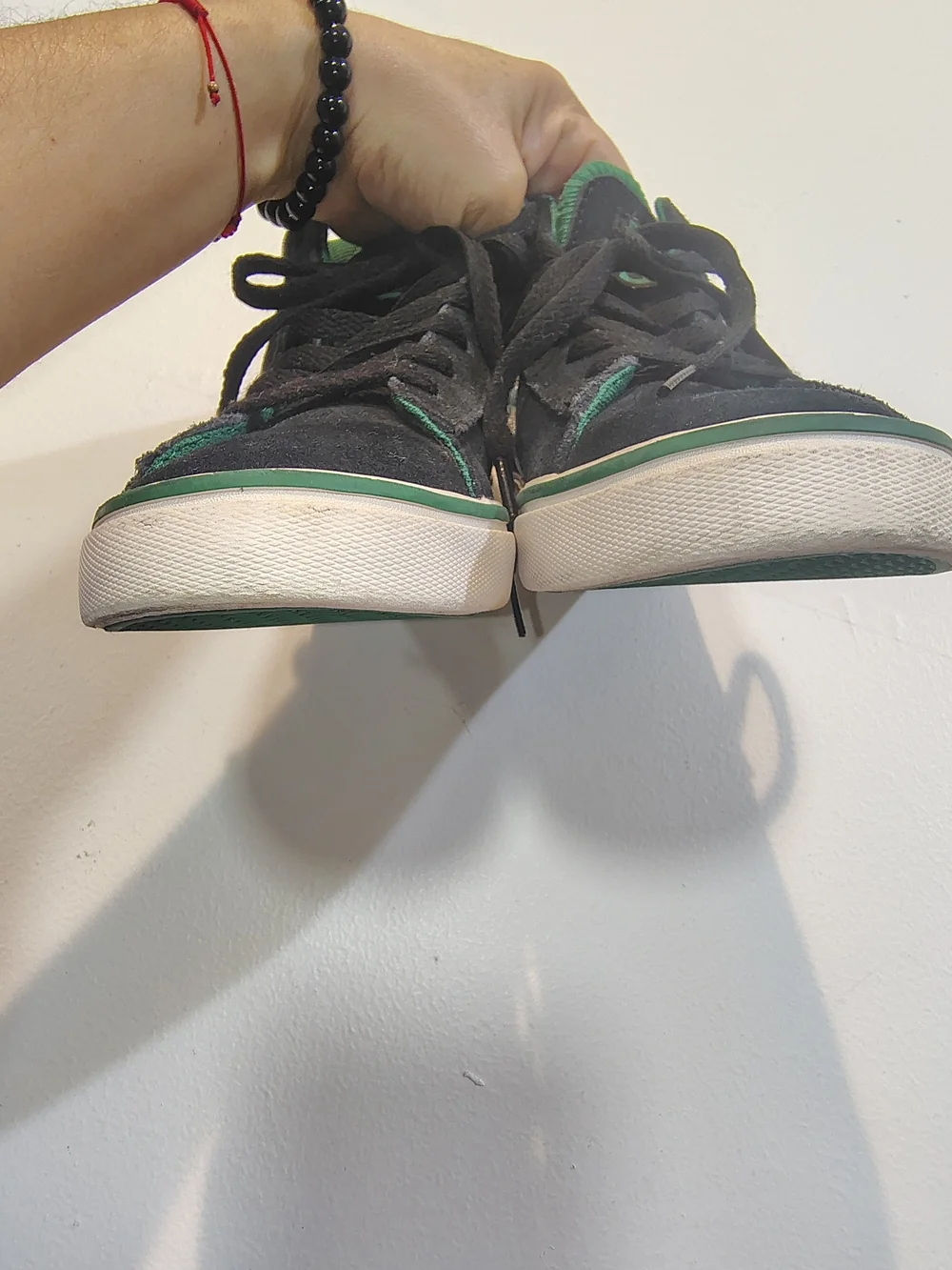 Converse Kids Black High-Top Sneakers with Green Lining